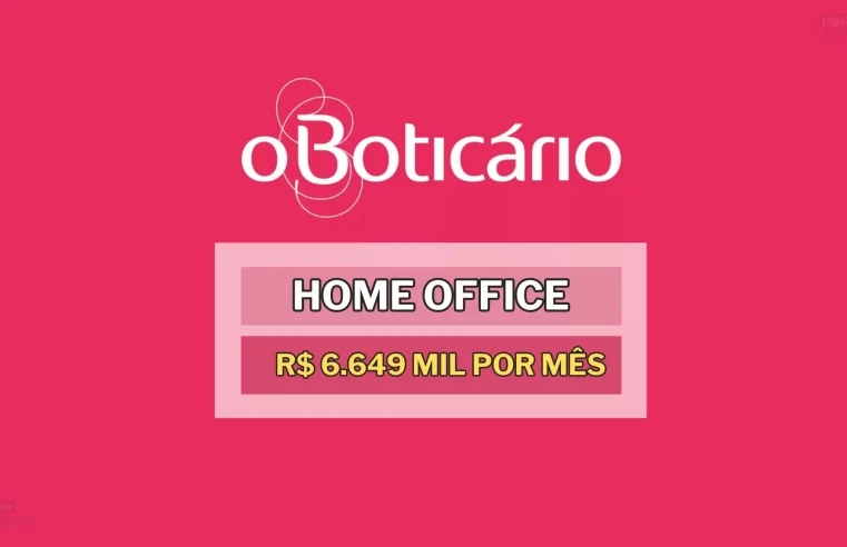 Grupo O Boticário abiu vaga HOME OFFICE com média Salarial de R$ 6.649 MIL por mês no Setor de Marketing