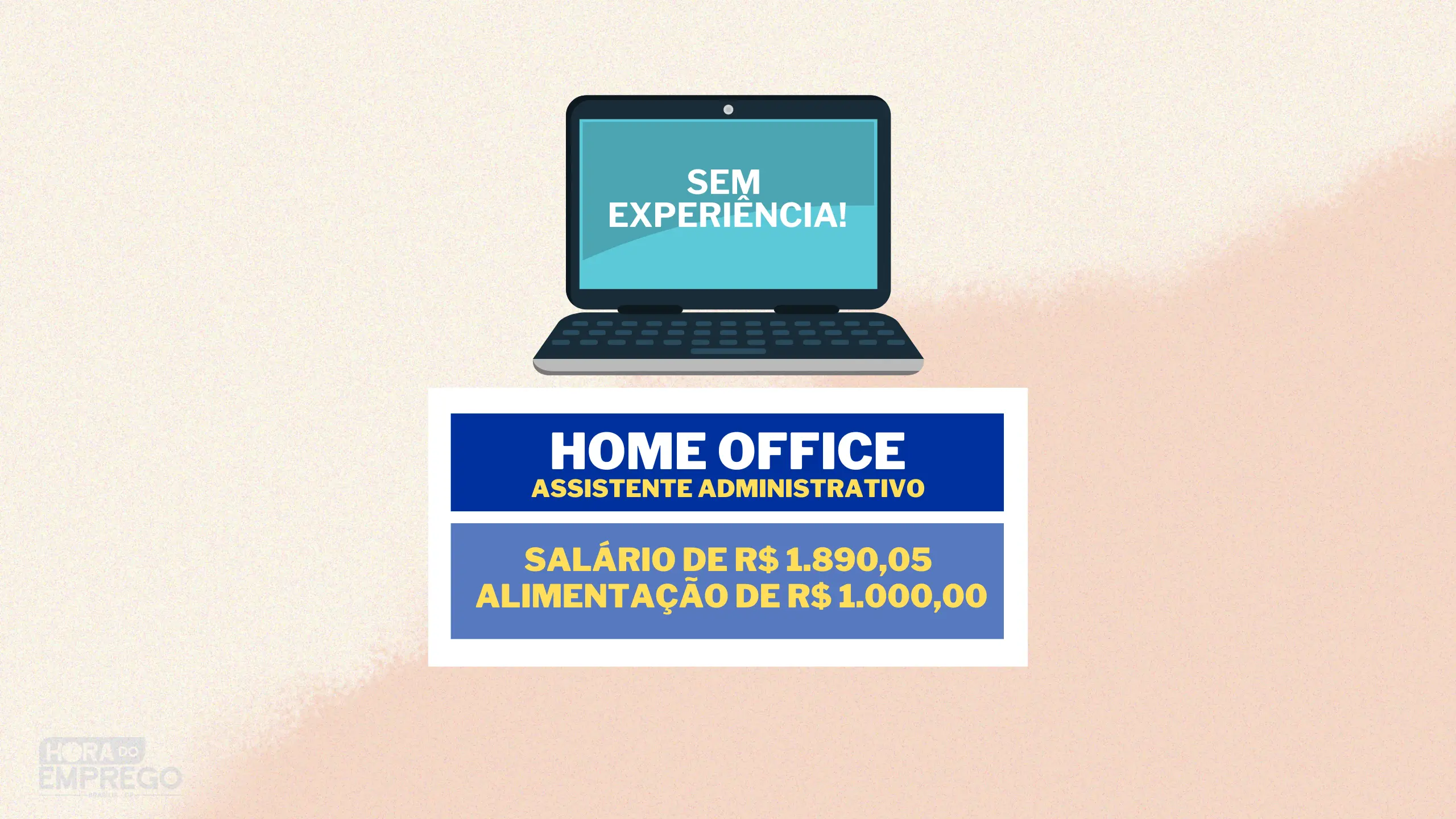 Sem experiência! Assistente Administrativo Financeiro HOME OFFICE com salário de R$ 1.890,05 e Alimentação de R$ 1.000,00 ao mês