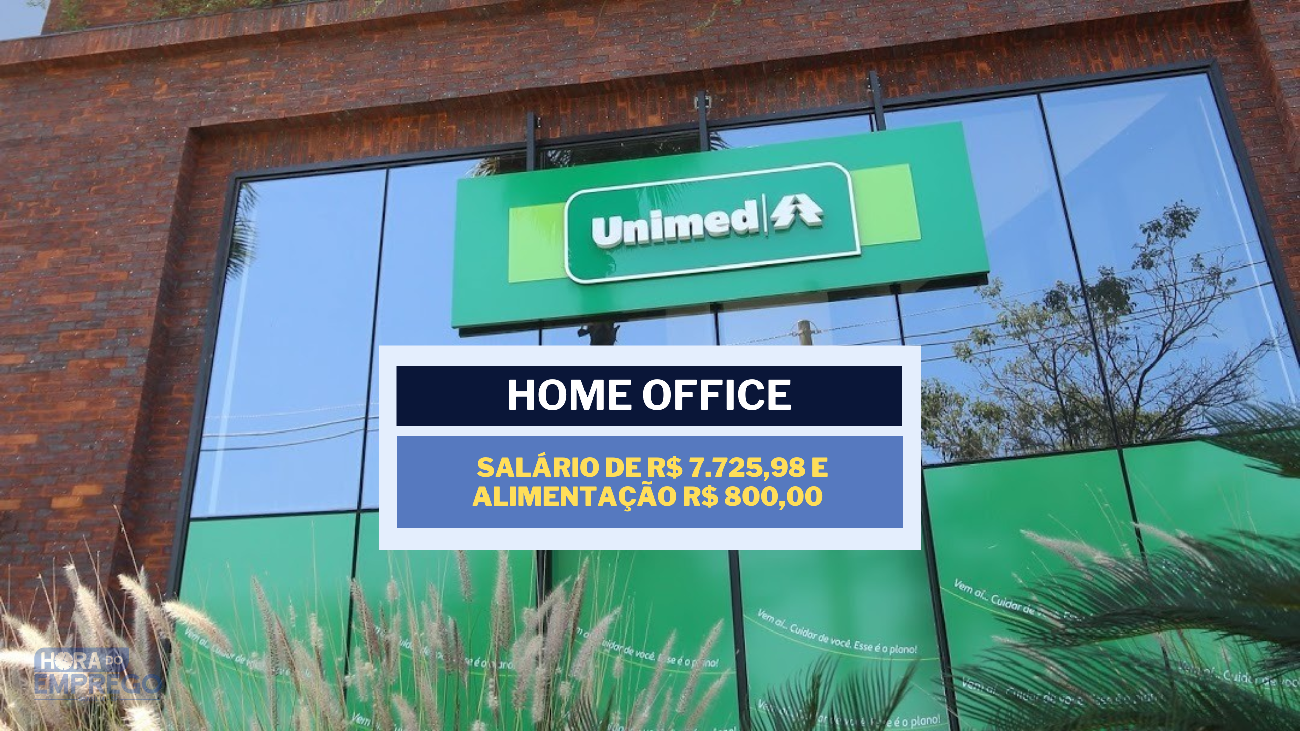 Unimed abriu vaga HOME OFFICE com salário de R$ 7.725,98 e Alimentação R$ 800,00 no setor de T.I