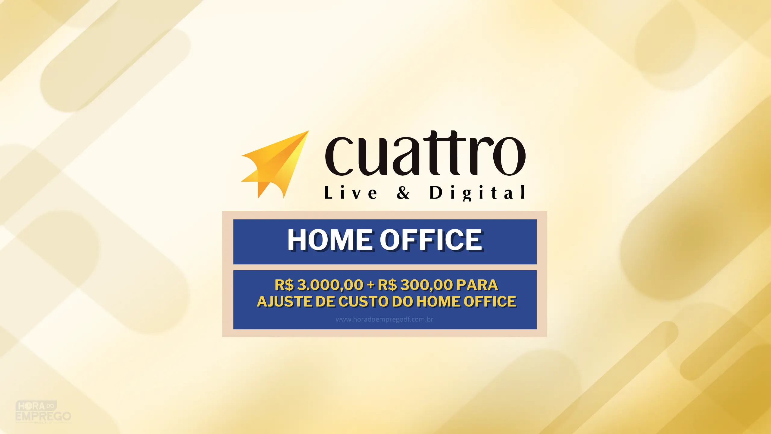 Cuattro Live & Digital abre vagas Home Office para Assistente de Operações com Salário de R$ 3.000,00 mil