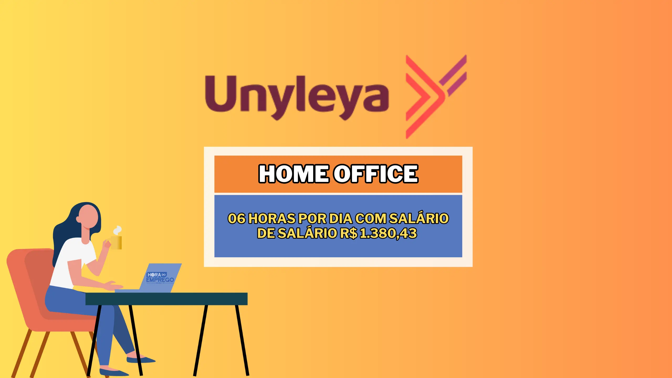 HOME OFFICE 06 Horas por dia na Unyleya com salário de Salário R$ 1.380,43 para Operador de Call Center