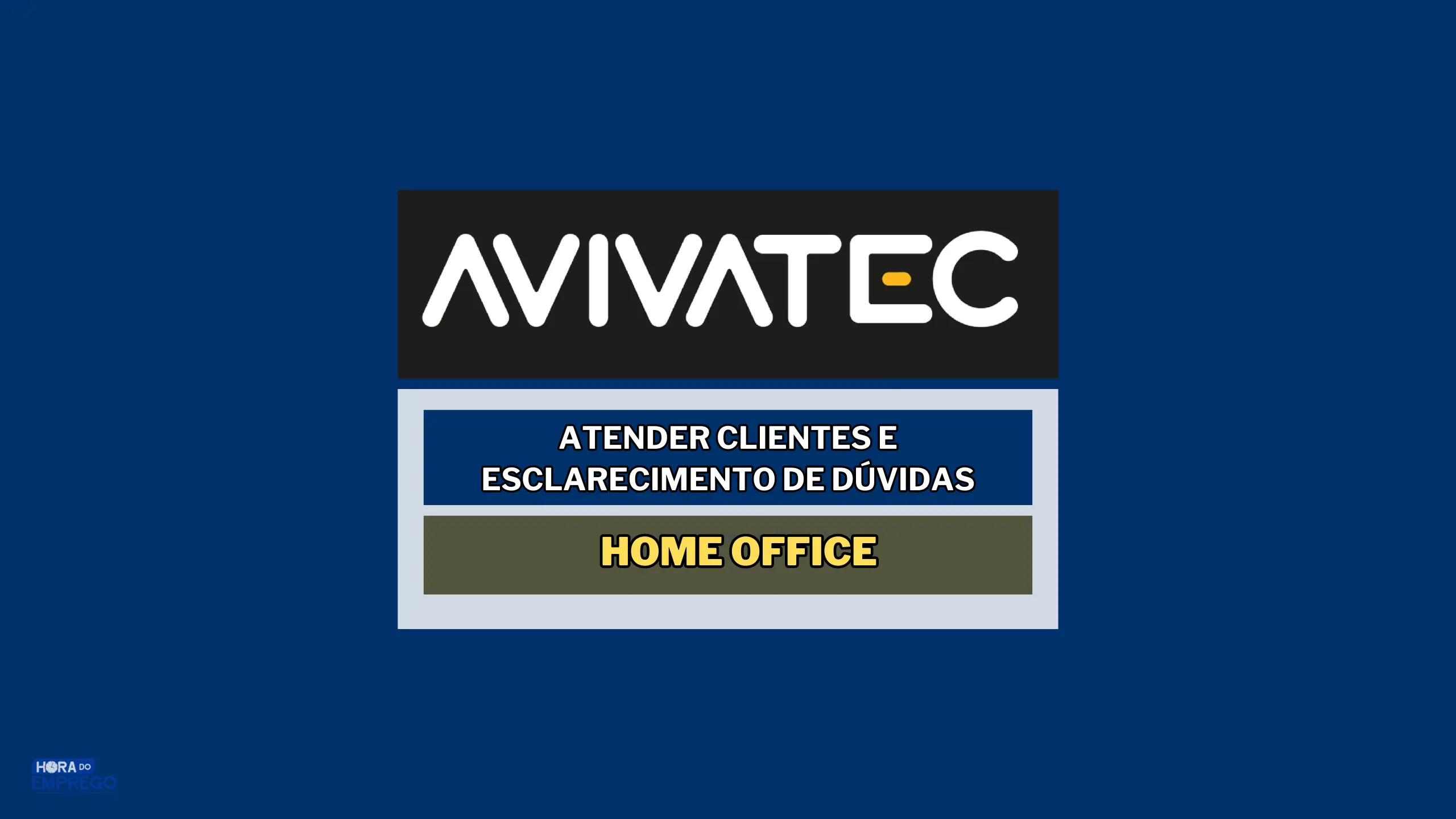 Avivatec abre vaga HOME OFFICE das 10:00 às 17:00 para Atender Clientes e Esclarecimento de dúvidas