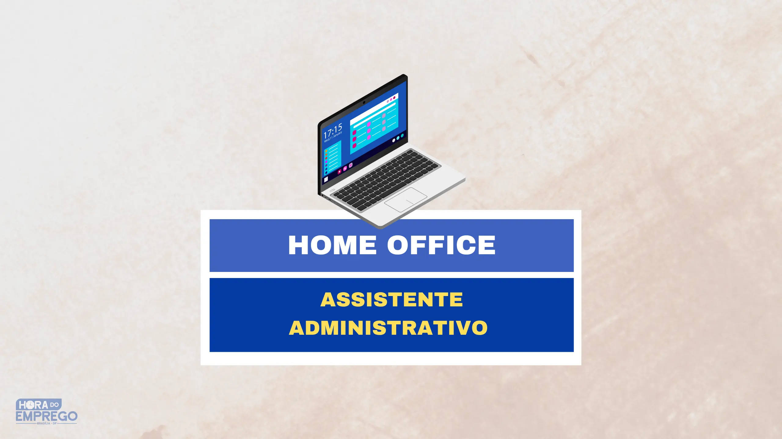 Home Office para Assistente Administrativo pagando Salário + Alimentação de 31,50/por dia e R$ 100,00 de Auxílio Home Office