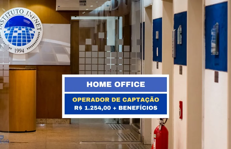 Vaga Home Office das 15h00 às 21h00 com Remuneração de R$ 1.254,00 para Profissionais de Nível Médio